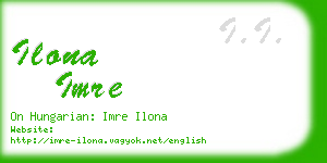 ilona imre business card